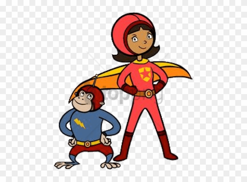 Free Png Download Wordgirl And Captain Huggy Face Standing - Cartoon Good Role Model #1707024