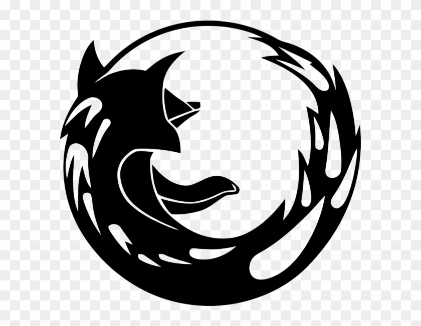 Firefox Logo Transparent Svg Vector - Black And White Mozilla Firefox Logo #1707106