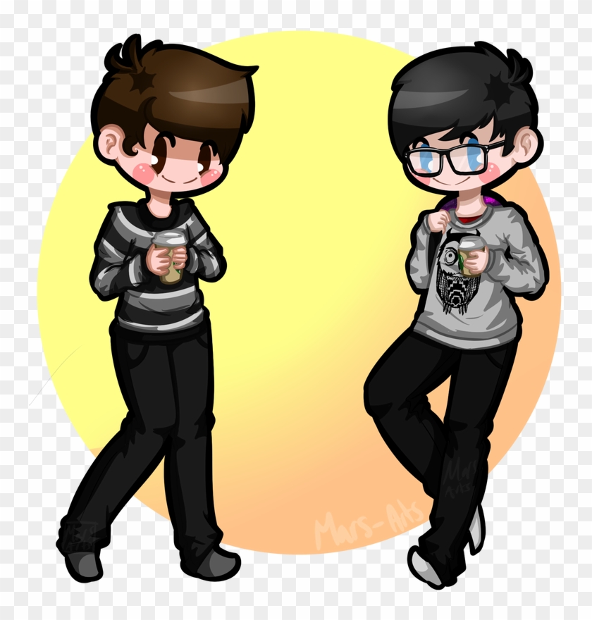 Dan And Phil Star Bucks By Mars-arts - Cartoon #1707248