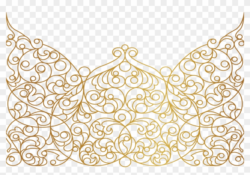 Mandala Swirls Design Pattern Paisley Gold Decor Decora - Gold #1707307