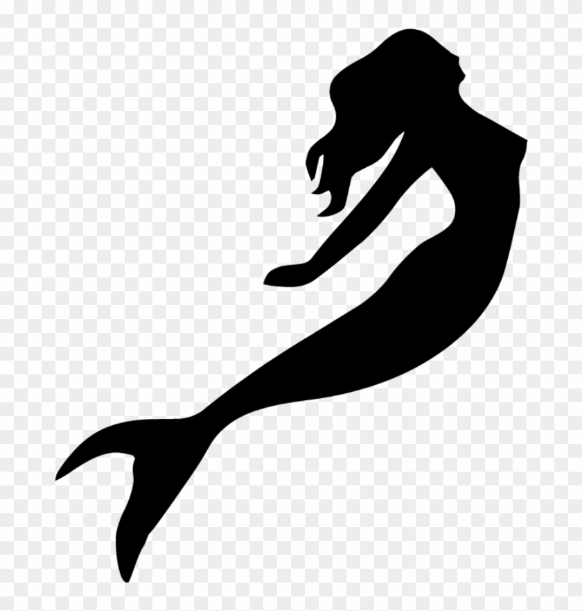 Mermaid Siluete Png - Mermaid Silhouette No Background #1707324