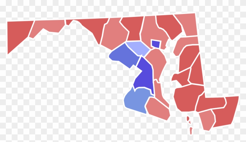 2006 Maryland Gubernatorial Election - Maryland County Map Vector #1707329