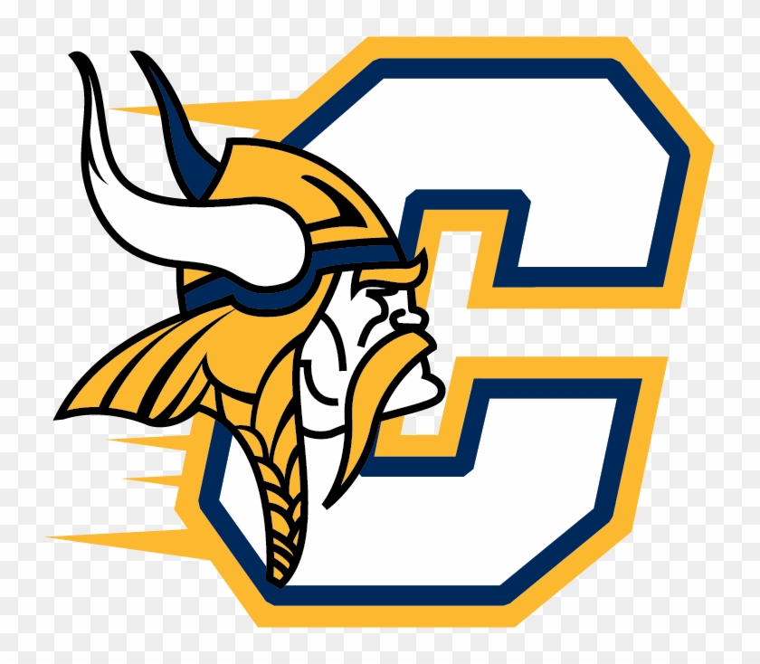 Viking Head With Flying C Logo - Cadillac High School Mascot #1707391