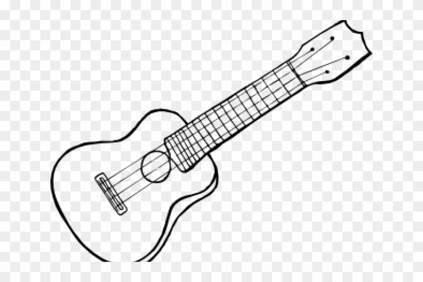 Ukulele Clipart Outline - Line Art #1707489