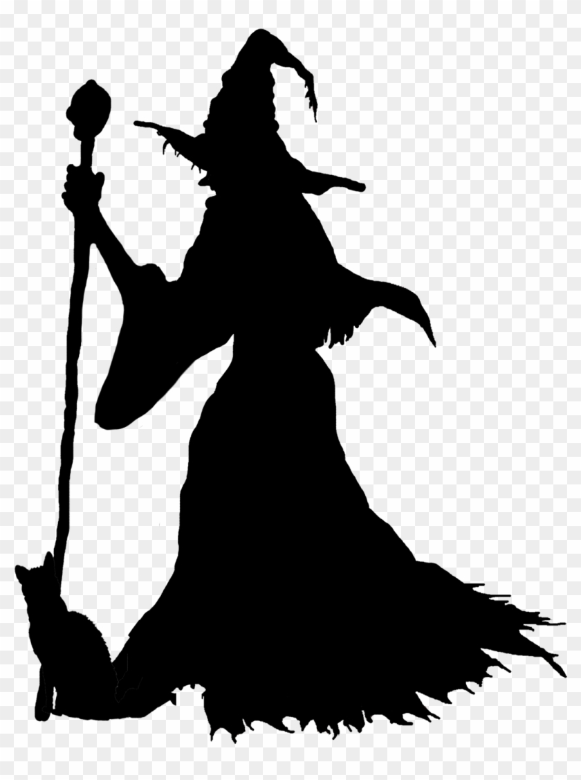 Halloween Witch With Cat Halloween Pinterest Witches - Witches Silhouette #259587