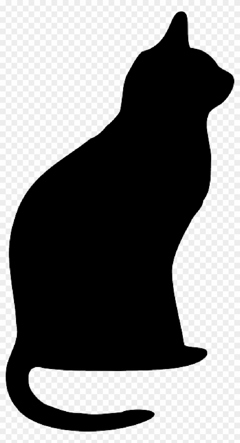 Cat, Halloween, Black, Silhouette, Spooky, Animal, - Cat Silhouette Clip Art #259592