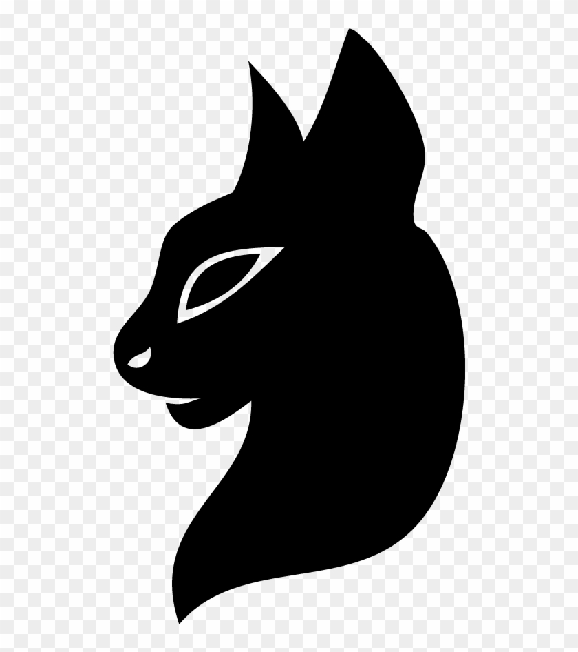 Sillouette Cat Head By Cheeky-fox On Clipart Library - Wolf Head Silhouette #259593