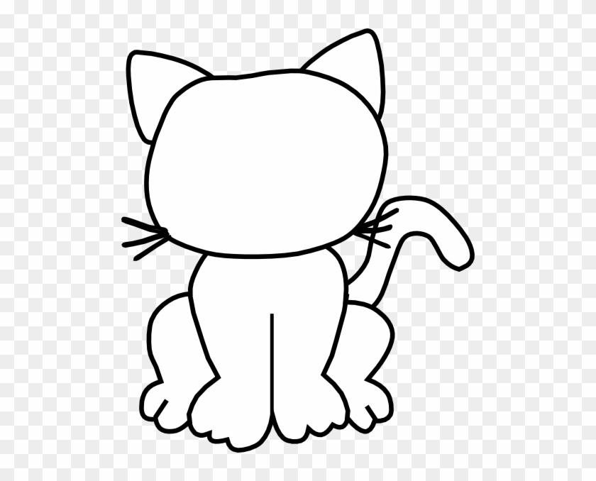 Cat Outline Clip Art - Sad Clip Art Cat #259594