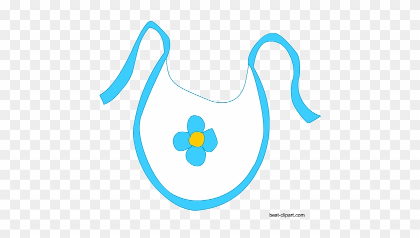 Baby Bib In Blue Color, Free Clip Art - Bib #259744