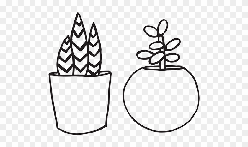 Tiny House Plants - Line Art #259748