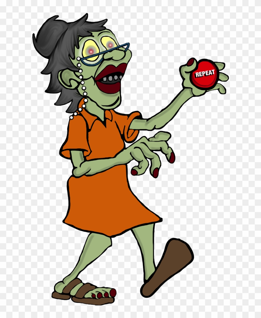 Cartoon - Cartoon Zombie Librarian #259763