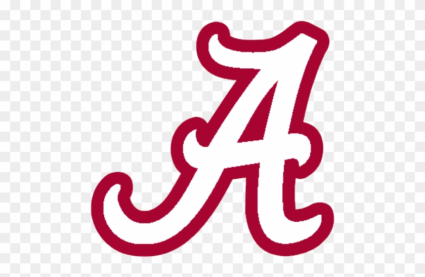 Logo University Of Alabama Crimson Tide White A - Alabama Crimson Tide Football #259812