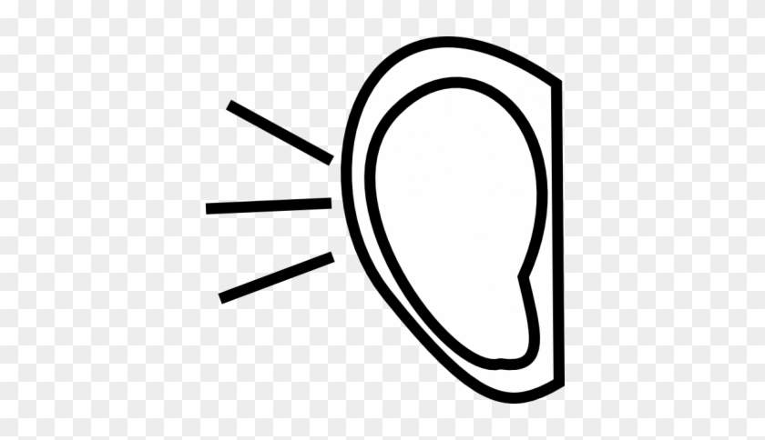 Right Ear Clip Art At Clker Vector Clip Art - Listening Clipart Black And White #260079