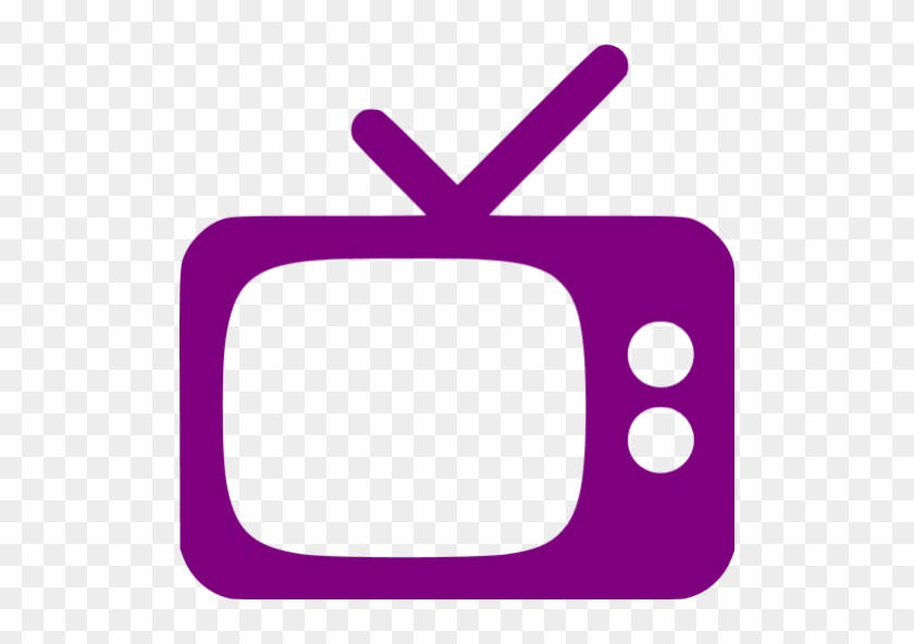 Tv Clipart Purple - Tv Icon Png #260360