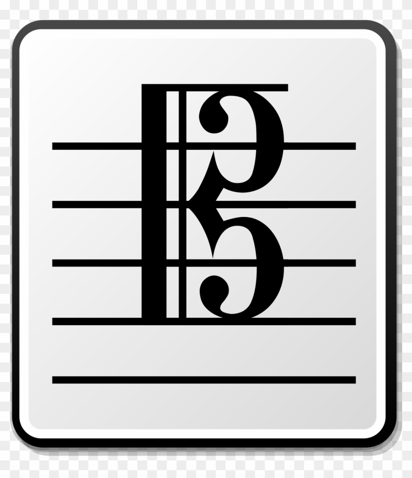 Baroque Music Icon - Alto Clef #260630