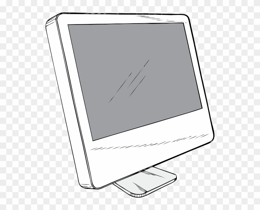 Display - Clipart - Drawing Of An Apple Computer #260790
