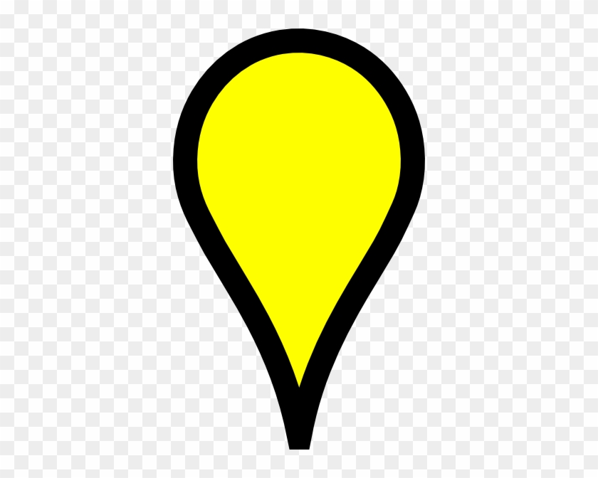 Google Map Pin - Yellow Google Map Pin #260844