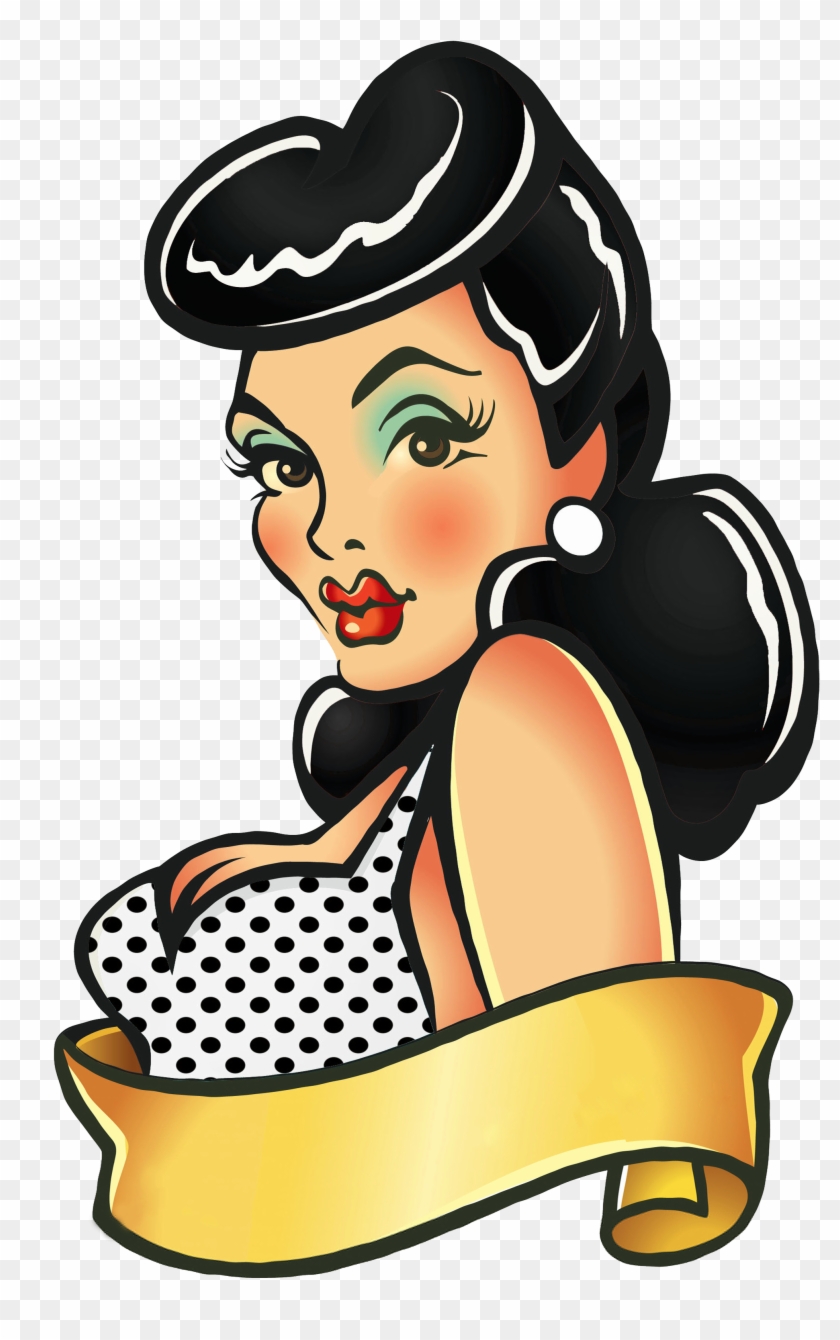 Tattoo Clipart Greaser - Pin Up Girl Png #260860