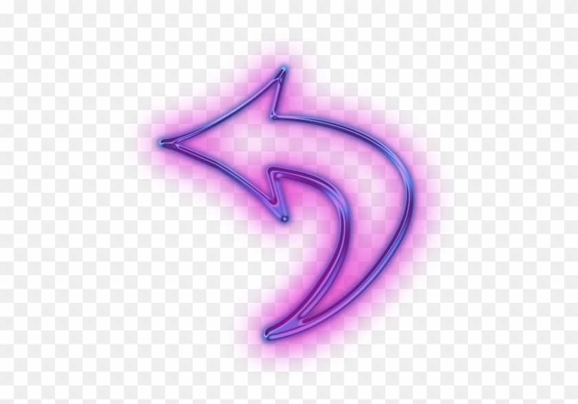 Neon Purple Arrow Clipart - Neon Arrow Sign Png #260878