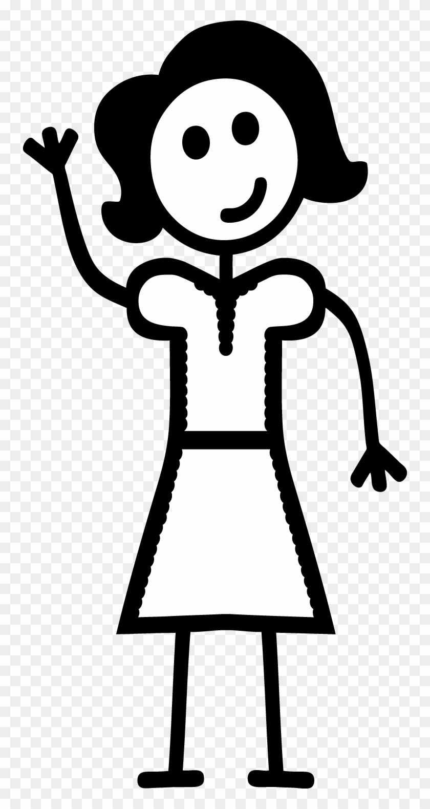 Stick Figure Woman - Family Car Stickers Mom #260880