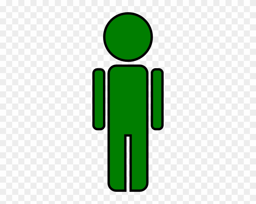 Stick Figure Man Green - Green Stick Figure Clip Art #260884