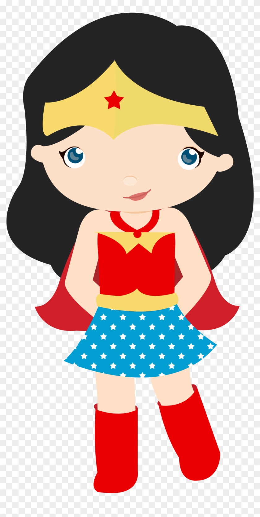 Aventuras De Una Super Mama - Girl Superhero Cupcake Toppers #260955