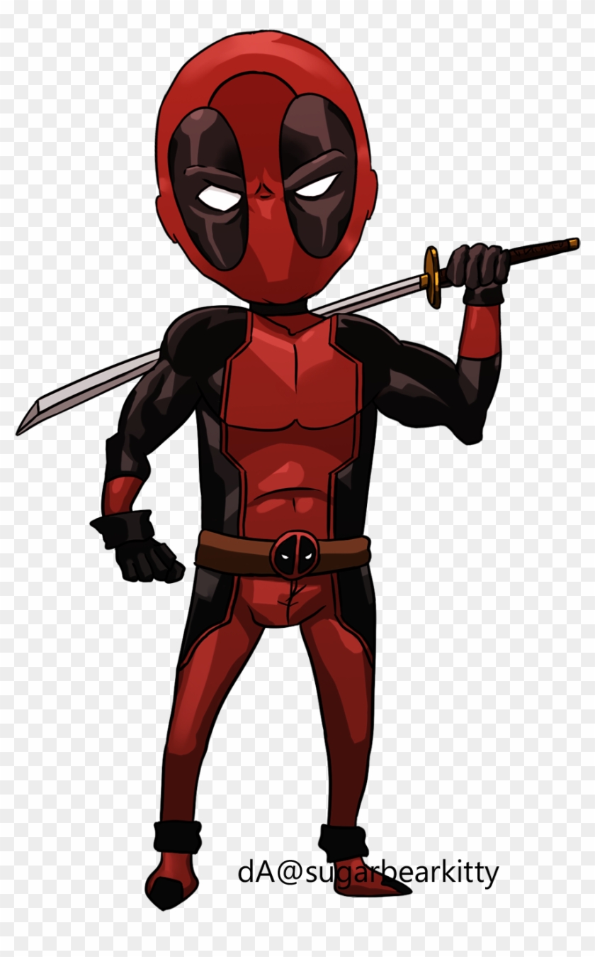 Deadpool By Sugarbearkitty - Deadpool And Spider Man Chibi Png #260958