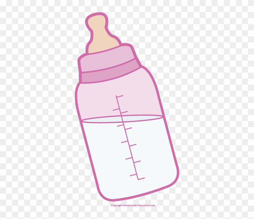 Baby Shower Clipart - Pink Baby Bottle Transparent #261031