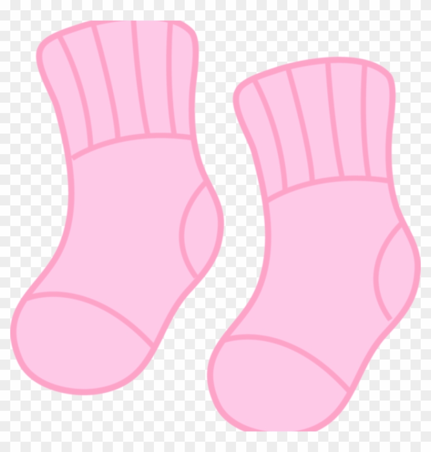 Baby Girl Clipart Free Ba Girl Pink Socks Free Clip - Baby Socks Clipart #261038