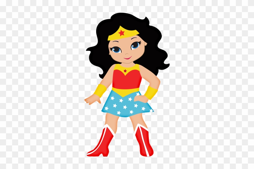 Cute Wonder Woman Clipart - Centros De Mesa De La Mujer Maravilla.