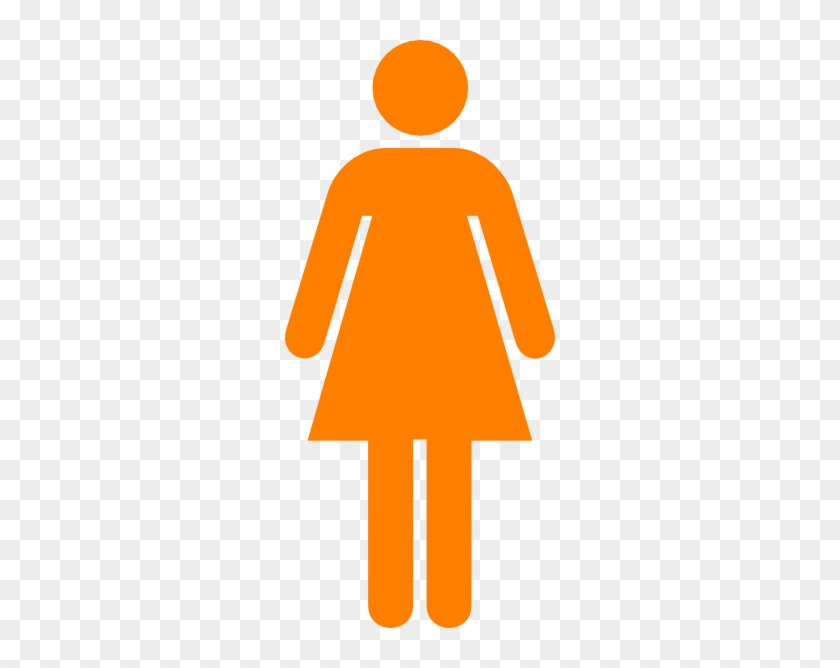 Orange Female Symbol Clip Art At Clker Com Vector Clip - Girl Bathroom Sign #261062