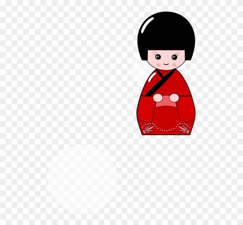 Japanese Kokeshi Doll Clipart - Japanese Kokeshi Dolls Free Clipart #261079