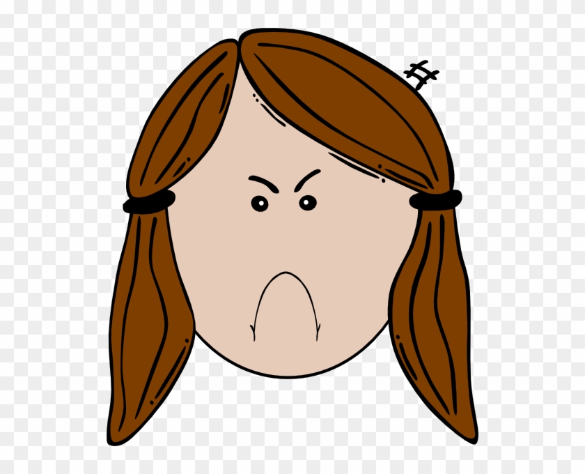 Sad Girl Face Cartoon - Free Transparent PNG Clipart Images Download