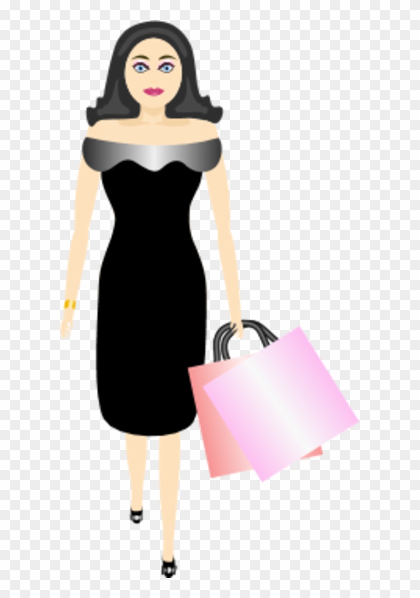 Vector Clip Art - Transparent Female Shopping Clipart #261143