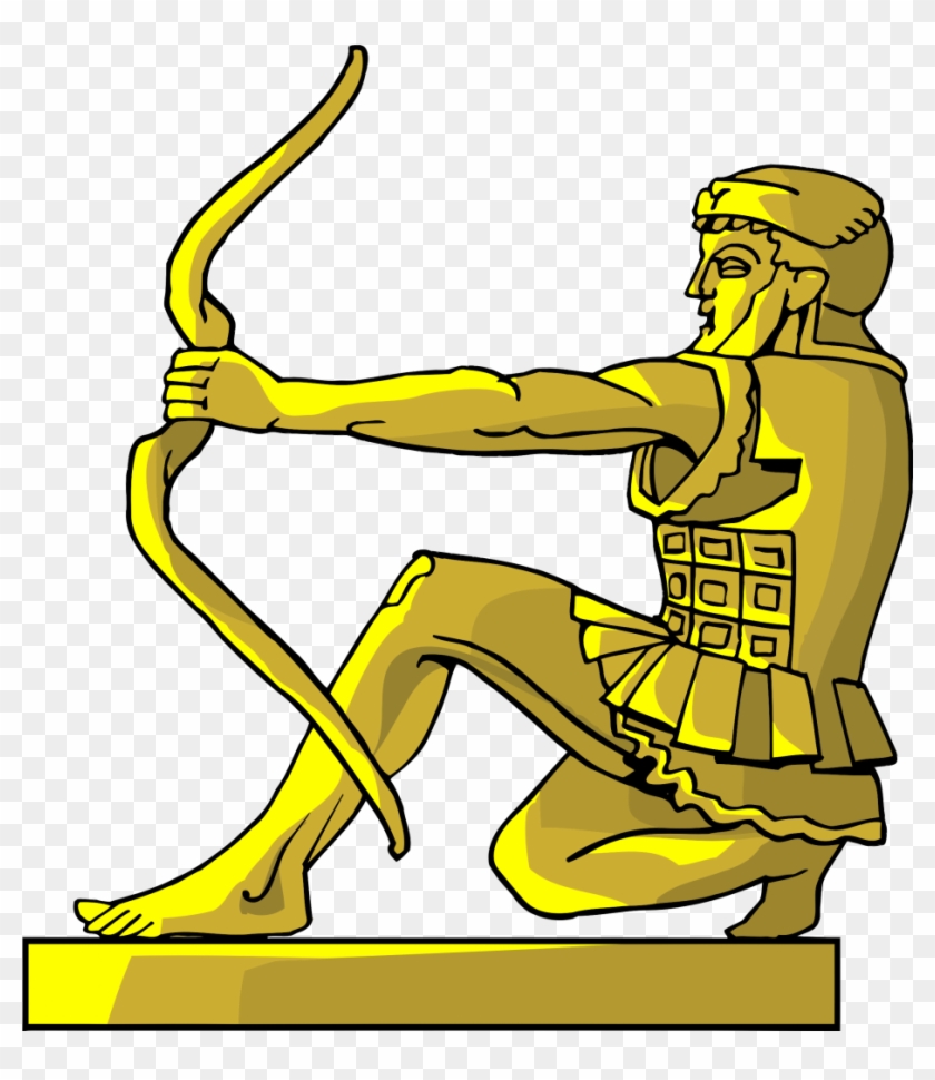 Illustrated Yoga Archer Pose For Building Confidence - Golden Statue 4 #261234
