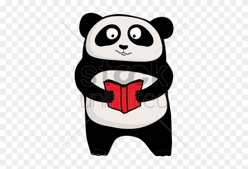 Cute Panda Reading Clipart - Panda Holding A Book #261306