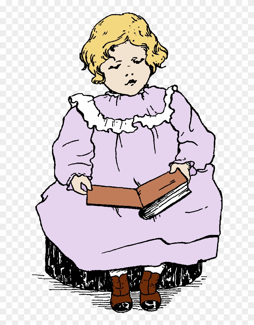 Stock Girl Reading Image - Sitting #261355