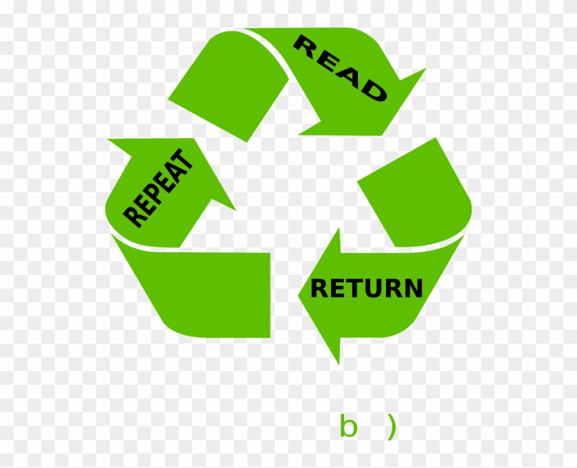 Book Return Clipart - Recycle Symbol #261393