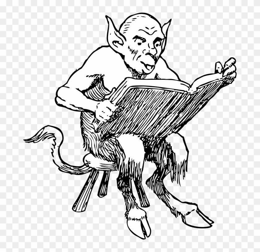 Medium Image - Demon Reading Book #261416