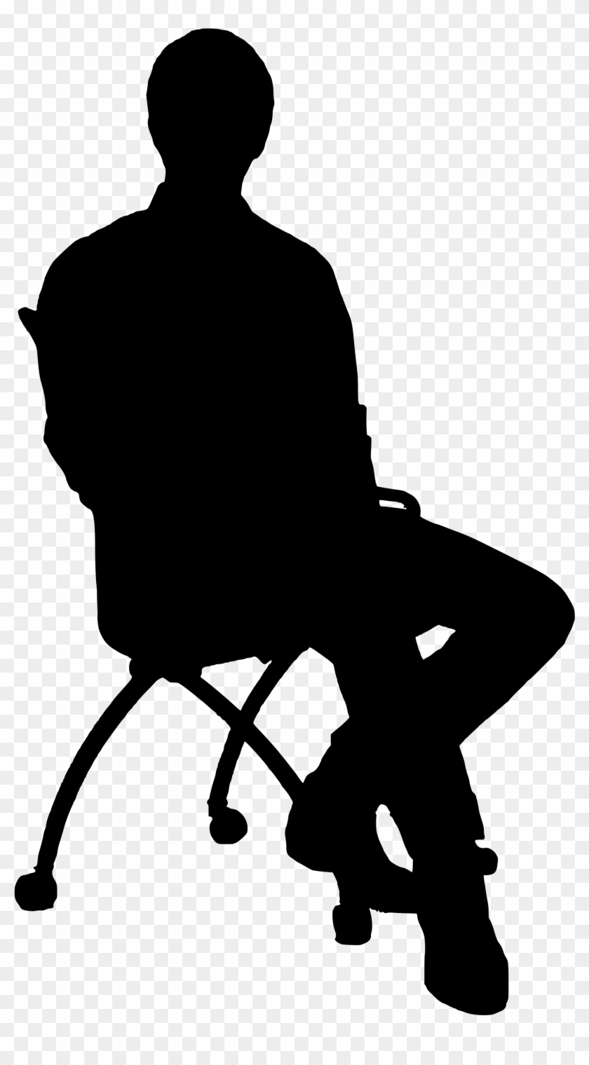 Silhouette Of Man On Chair - Person Sitting In Chair Silhouette #261551