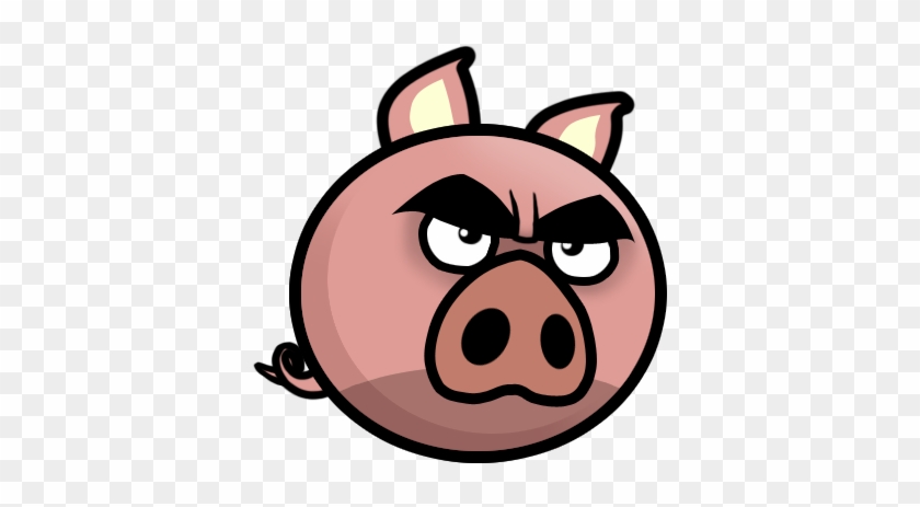 Angry Evil Pig Mascot - Evil Pig Head Cartoon #261650