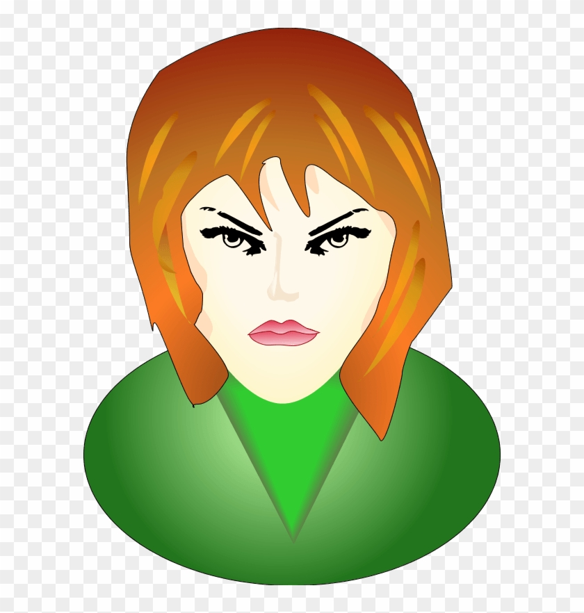 Angry Woman Clip Art At Clkercom Vector Online - Angry Girl Face Clip Art #261651