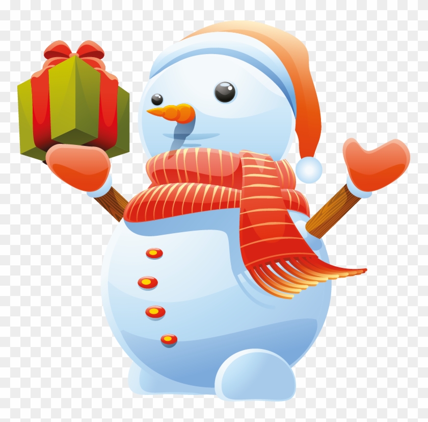3d Cute Snowman Vector Art - Vector Graphics #261689