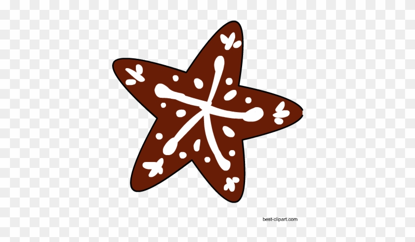 Gingerbread Star Clip Art Free - Gingerbread #261699