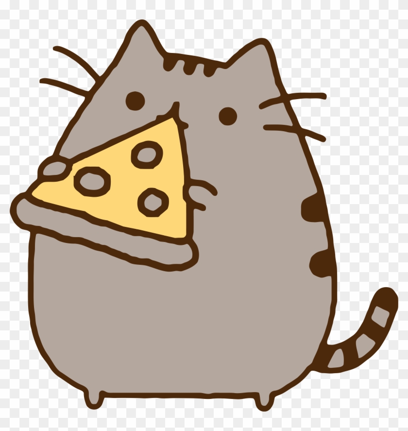 Eating Pizza Cat Clipart Png - Pizza Pusheen #261782