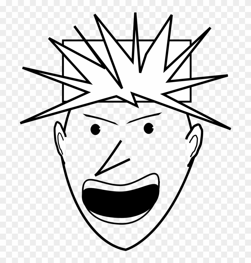 Angry Punk Dirk Struve - Clip Art Black And White Angry #261801