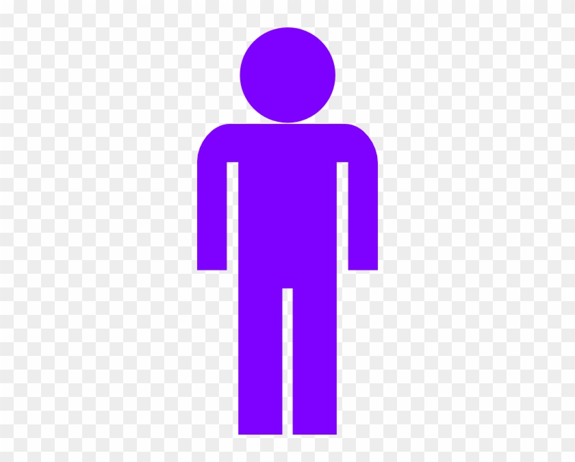 Purple Man Symbol Clip Art At Clker - Purple Person Symbol #261830