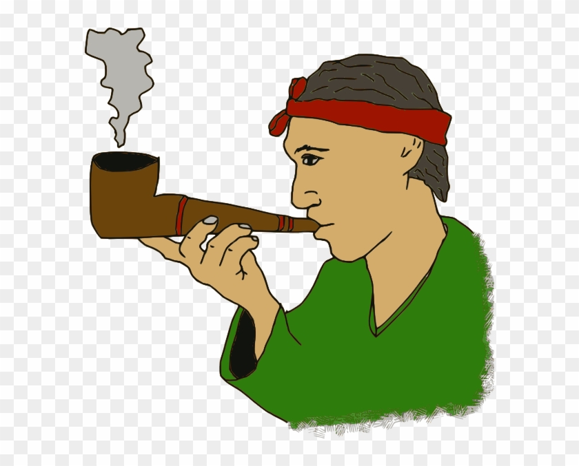 Old Man With A Pipe Clipart - Man Smoke Pipe Clipart #261879