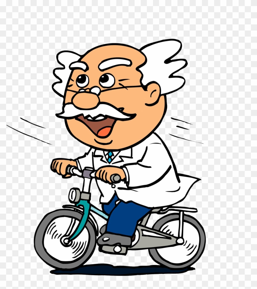 Bicycle Cycling Cartoon Illustration - Man On Abike #261891