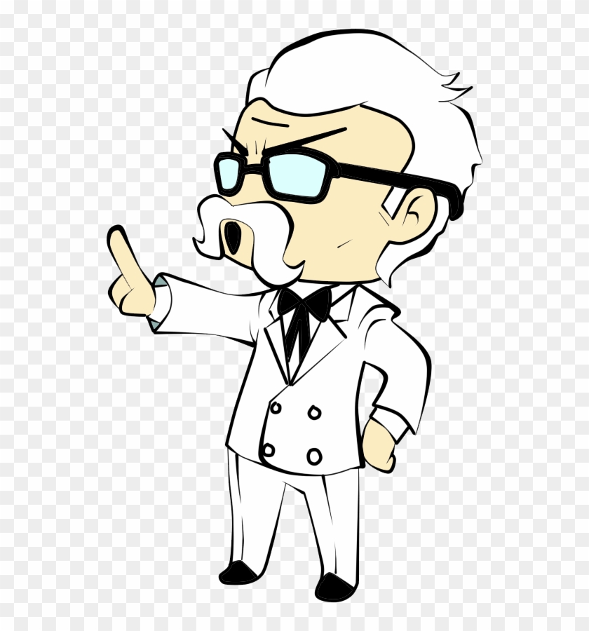 Chibi Colonel Sanders By Gushagashakun - Colonel Sanders Cartoon #261892